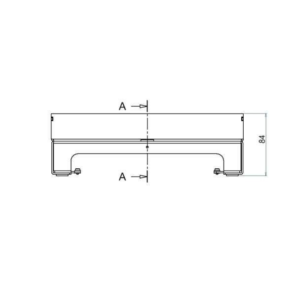 Produktbild UBD 264 305  -  Unterflur-Bodendose UBD 260 inkl. Blinddeckel mit Kante, geschlossen, und 30mm Vertiefung